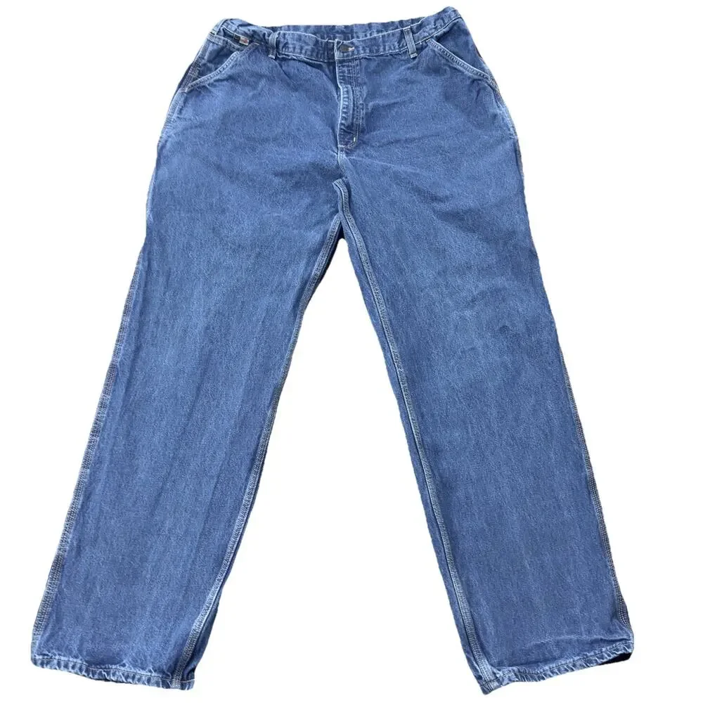 Carhartt FR Carpenter Jeans Denim Flame Resistant Workwear 42x36 Actual 39x34